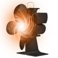 thumbnail image 1 of 4 Blade Heat Powered Stove Fan with Carrying Handle and, 1 of 8