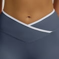 thumbnail image 3 of Biker Shorts for Women Cross Waist Yoga Workout Spandex Shorts Tummy Control Soft Athletic Running Gym Shorts, 3 of 7