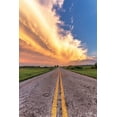 thumbnail image 2 of Quillen, Donnie 13x18 Gold Ornate Wood Framed with Double Matting Museum Art Print Titled - Road and Sky Meeting, 2 of 4
