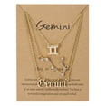thumbnail image 1 of Twelve Constellations Gold Clavicle Necklace Set with Paper Card for Women Friendship Pendant, 1 of 3