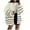 Striped White, variant on qolati Womens Oversized Cardigan Sweaters Lightweight Open Front Chunky Knit Jackets Casual Long Lantern Sleeve Fall Sweater Coats for Women Brown L