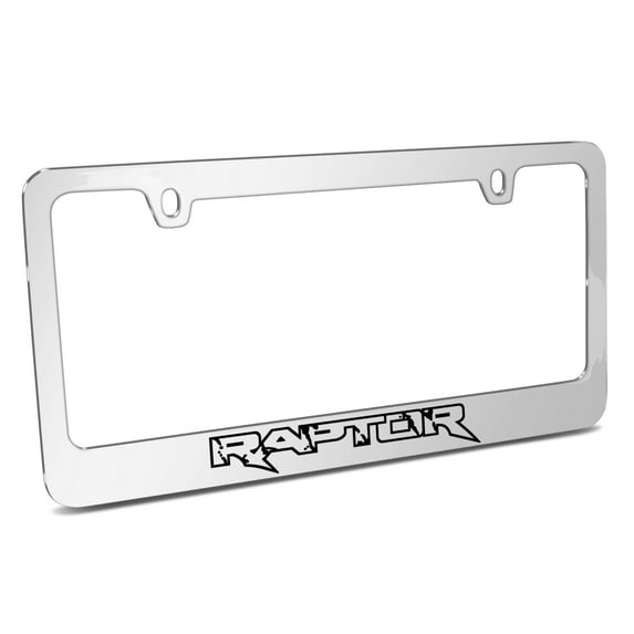 Ford Raptor Outline Mirror Chrome Metal License Plate Frame