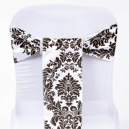 

BalsaCircle 5 Chocolate Brown White 6 x108 Flocking Chair Sashes