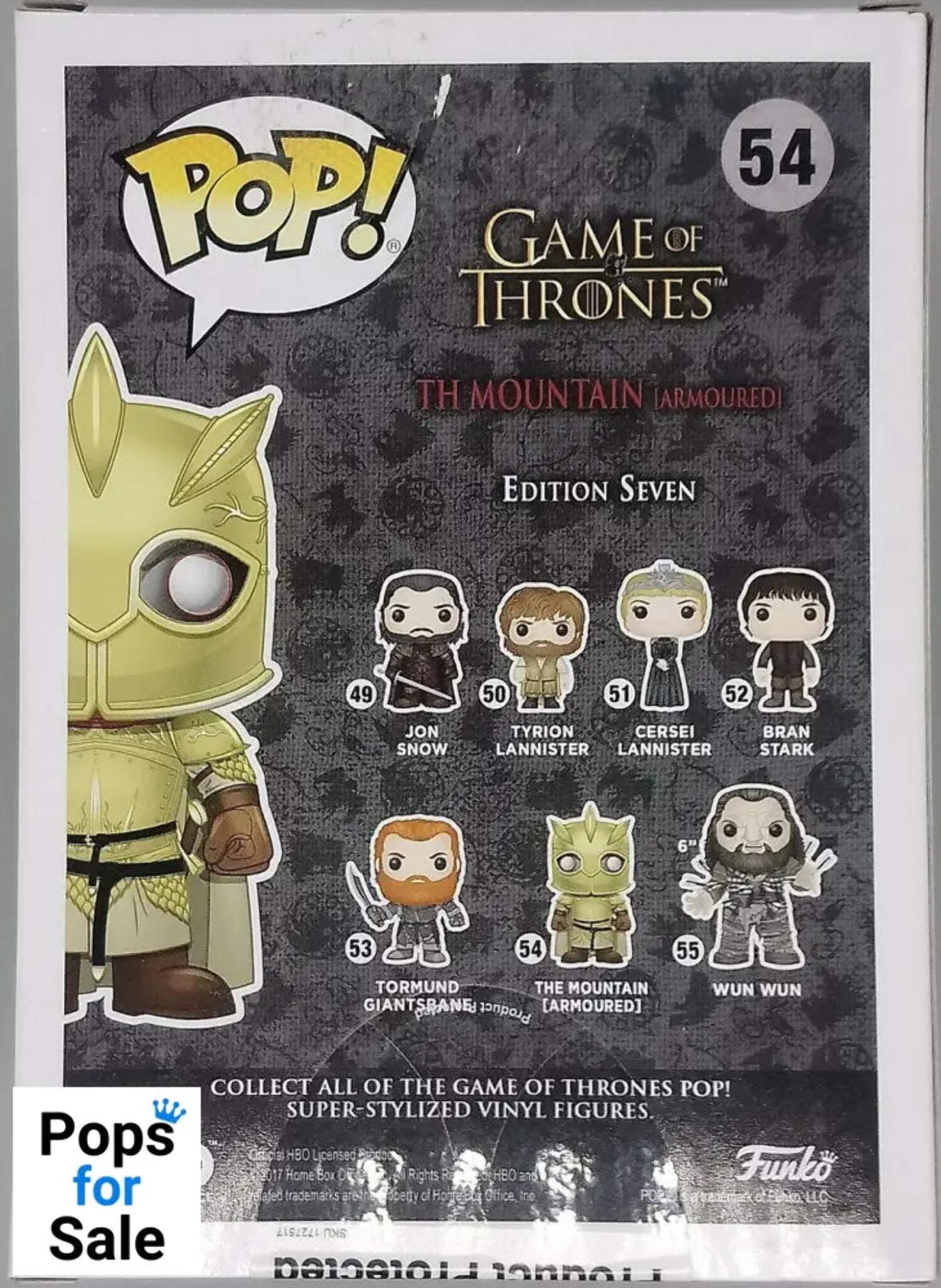 54 The Mountain (Armored) Game of Thrones - 2017 Con Funko POP