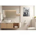 thumbnail image 3 of Lienzo decorativo OWNANRTHM para baño con forma de gato, divertido animal, 60 x 75 cm, 3 of 9