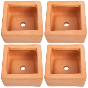 Milisten 4Pcs Terracotta Planter Clay Planting Pot Terracotta Pots Succulent Plant Pot Desktop Flowerpot