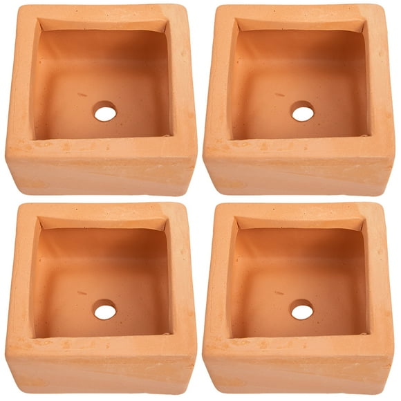 4 Pcs Pot de Plantation en Terre Cuite Pot de Plantation en Argile Pots en Terre Cuite Pot pour Plante Succulente Pot de Fleurs de Bureau