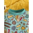 thumbnail image 4 of Wassery Infant Thanksgiving Clothes for Girls Boys Baby Sweatshirts Rompers Crew Neck Long Sleeve Turkey Letter Pumpkin Print Bodysuits 0-24M, 4 of 9