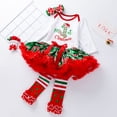 thumbnail image 3 of Conjuntos de ropa de Navidad para niñas pequeñas, con estampado de letras de manga larga y falda, ropa para bebés y niños pequeños, 3 of 5