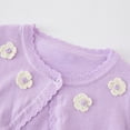 thumbnail image 4 of Odeerbi Kids Girls Bolero Cardigan Cropped Shrugs Knit Cover Up Kids Baby Fashion Cute Solid Color Long Sleeve Thin Style Button Cardigan Sweater Kids Clothes Purple, 4 of 9