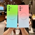 thumbnail image 4 of Magnetic for Samsung Galaxy Note 10 Plus Case, Compatible with MagSafe, Camera Lens Film Protection Shockproof Gradient Silicone Cover for Galaxy Note 10 Plus 6.8" (Green Blue), 4 of 11