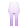 thumbnail image 6 of Horkkom Leggings for Women Elastic Waist Capris Athletic Skirts Gradient Print Stretch Yoga Pants Purple M, 6 of 6