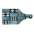 thumbnail image 2 of Rustic Cutting Board, Digital Graphic with Denim Forms and Colored Minimalist and Lines Print, Decorative Tempered Glass Cutting and Serving Board, Wine Bottle Shape, Multicolor, by Ambesonne, 2 of 5