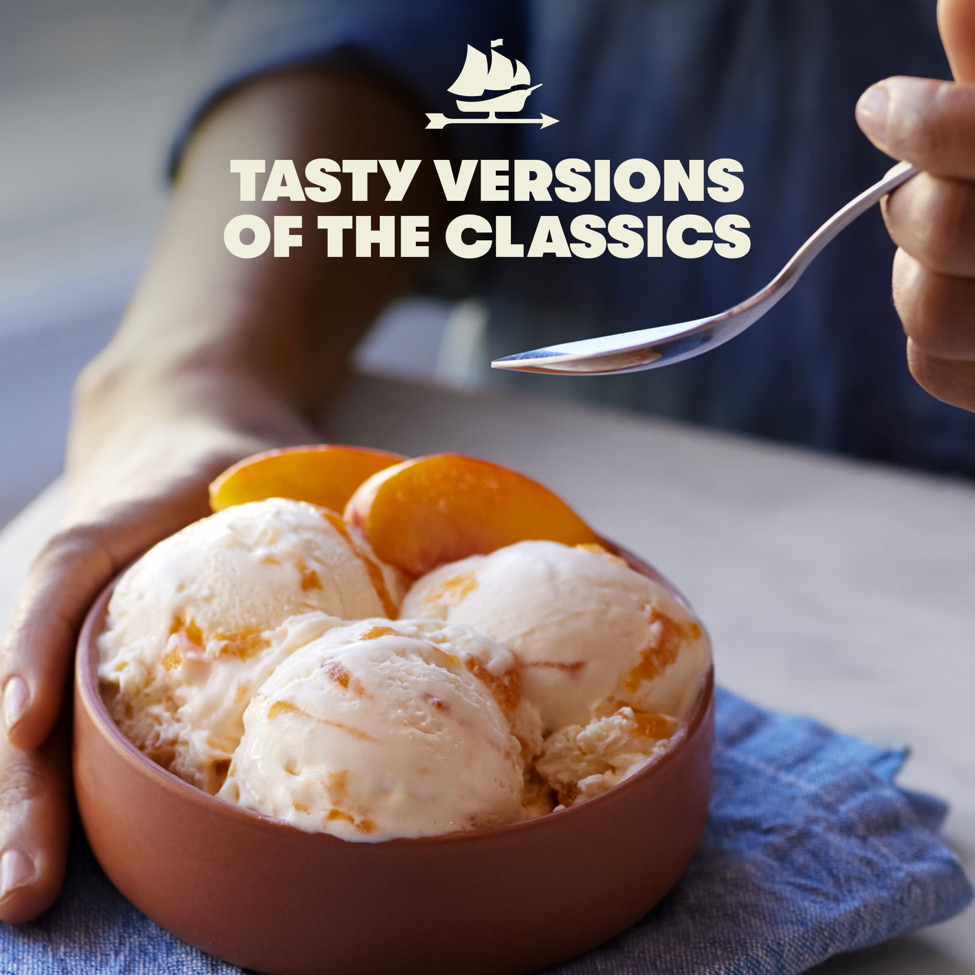 Tillamook Peaches & Cream Ice Cream, 56 oz, 1.75 qt