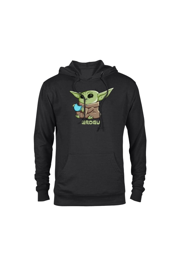 The Mandalorian The Child Grogu Blue Macaron - Pullover Hoodie for Adults - Customized-Black