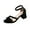 Black, variant on Women's Sandals Chunky Strappy Heels Square Open Toe Ankle Buckle Low Heels Sandals