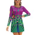 thumbnail image 1 of Low Poly Vaisseau Spatial Terre (Coucher de Soleil) Robe Évasée Nœud Cœur Design Mode Grande Taille Robe Ample Low Poly Art, 1 of 5