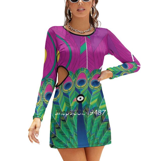 Low Poly Vaisseau Spatial Terre (Coucher de Soleil) Robe Évasée Nœud Cœur Design Mode Grande Taille Robe Ample Low Poly Art