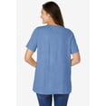 thumbnail image 2 of Woman Within Plus Size Eyelet Henley Tee, 2 of 6