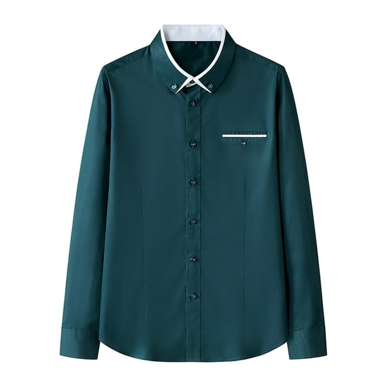 Big and tall 2024 green dress shirt