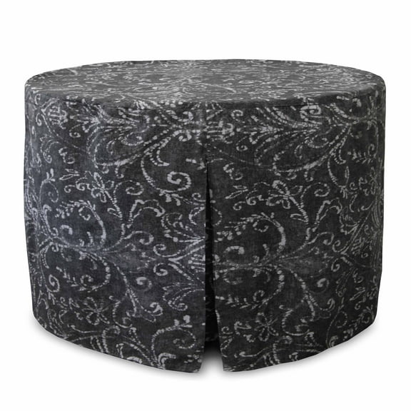 Tablevogue 60-Inch Black Bali Print Round Table Cover