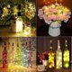 thumbnail image 4 of (6 piezas, blanco cálido) Caja de cadena LED Caja de luz de 2 m 20 LED, luz de tapa de botella LED Decoración de alambre plateado flexible impermeable para fiesta, boda, 4 of 5