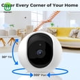 thumbnail image 4 of MAMON Monitor de Bebé para Interiores, Cámara de Seguridad WiFi 3MP 1296P con Inclinación, Zoom/ Alertas de Movimiento, Ideal para la Seguridad Del Hogar de Bebés y Mascotas, Múltiples Opciones de Al, 4 of 8