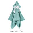 thumbnail image 6 of Joernso Baby Bath Towel Thick Great Water Absorption Hooded Cartoon Style Button Closure Solid Color Warm Soft Kids Bath Poncho Nap Blanket, 6 of 8