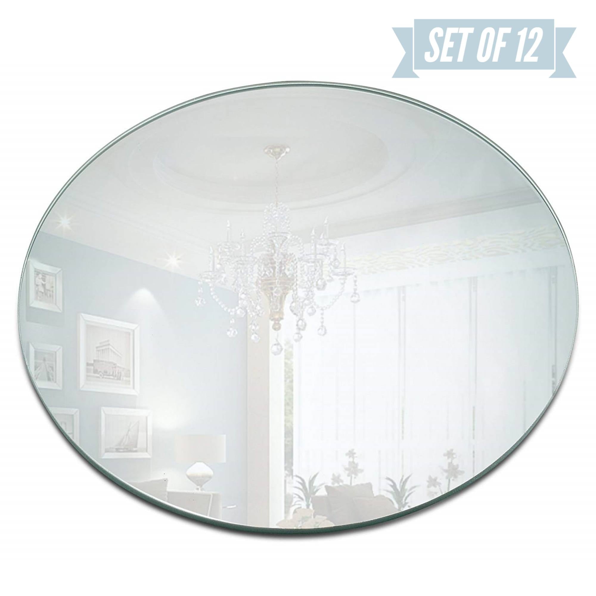 10 Inch Round Mirror Candle Plate With Beveled Edge Set Of 12 Perfect For Table Wedding Centerpieces Party Decor Crafts Com 10 Inch Round Mirror Candle Plate With, Beveled Round Mirror Centerpiece