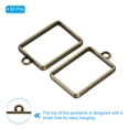thumbnail image 3 of Uxcell Short Rectangle Alloy Open Back Bezel Pendants DIY Hollow Frame, Bronze 50 Pack, 3 of 5