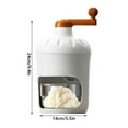 thumbnail image 3 of Hxlamzoo Hand Crank Shaved Ice Machine Manual Ice Crusher with 2 Ice Molds, Portable Non-Electric Ice Shaver for Home Use, Durable ABS++ Material, Easy to Clean & Store, 3 of 9