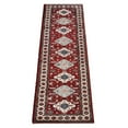 thumbnail image 4 of Rugsotic Carpets Eco-Friendly Handmade Knotted Red Cream Oriental Area Rugs, 2'6"x10', Runner, Silk And Wool, Quick Dry, 4 of 5