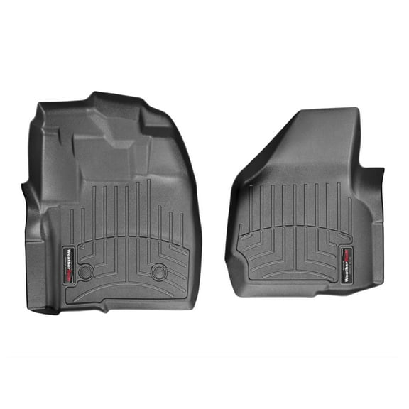 WeatherTech Custom Fit FloorLiners compatible with 2013-2016 Ford Super Duty - 1st Row (Driver & Passenger), Black