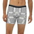 thumbnail image 2 of Men'S Boxer Briefs, Circular Pattern A Soft And Breathable Mens Underwear Boxer Briefs With Widen Waist, 2 of 2