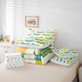 thumbnail image 6 of jejeloiu Cartoon Crocodile 7pcs Bedding Comforter Set,Modern Geometric Plaid Queen Bedding Sets For Boys Teens Reversible, 6 of 8