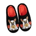 thumbnail image 4 of Gaexia Women's Cozy Halloween Slippers With Pumpkin And Dog Design Soft Shoes for Indoor Outdoor Casual Wear - w44-Black, 4 of 6