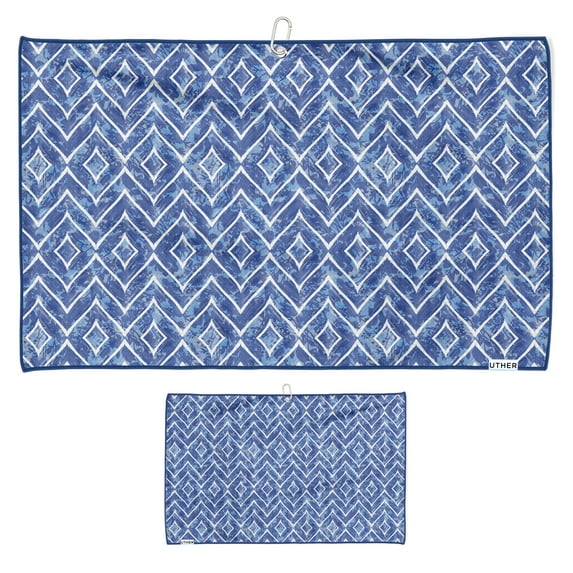 Uther Cart Golf Towel in Multi Fashion Prints, Golf Towels for Golf Bags for Men and Women Golf Accessories, Microfiber Sports Towel with Carabiner Clip (15 Inch x 24 Inch)