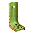 thumbnail image 2 of Árbol para gatos de fieltro para gatos de interior, rascador en forma de L, resistente al desgaste, almohadilla rascadora portátil con bola colgante verde con bola de campana, 2 of 8