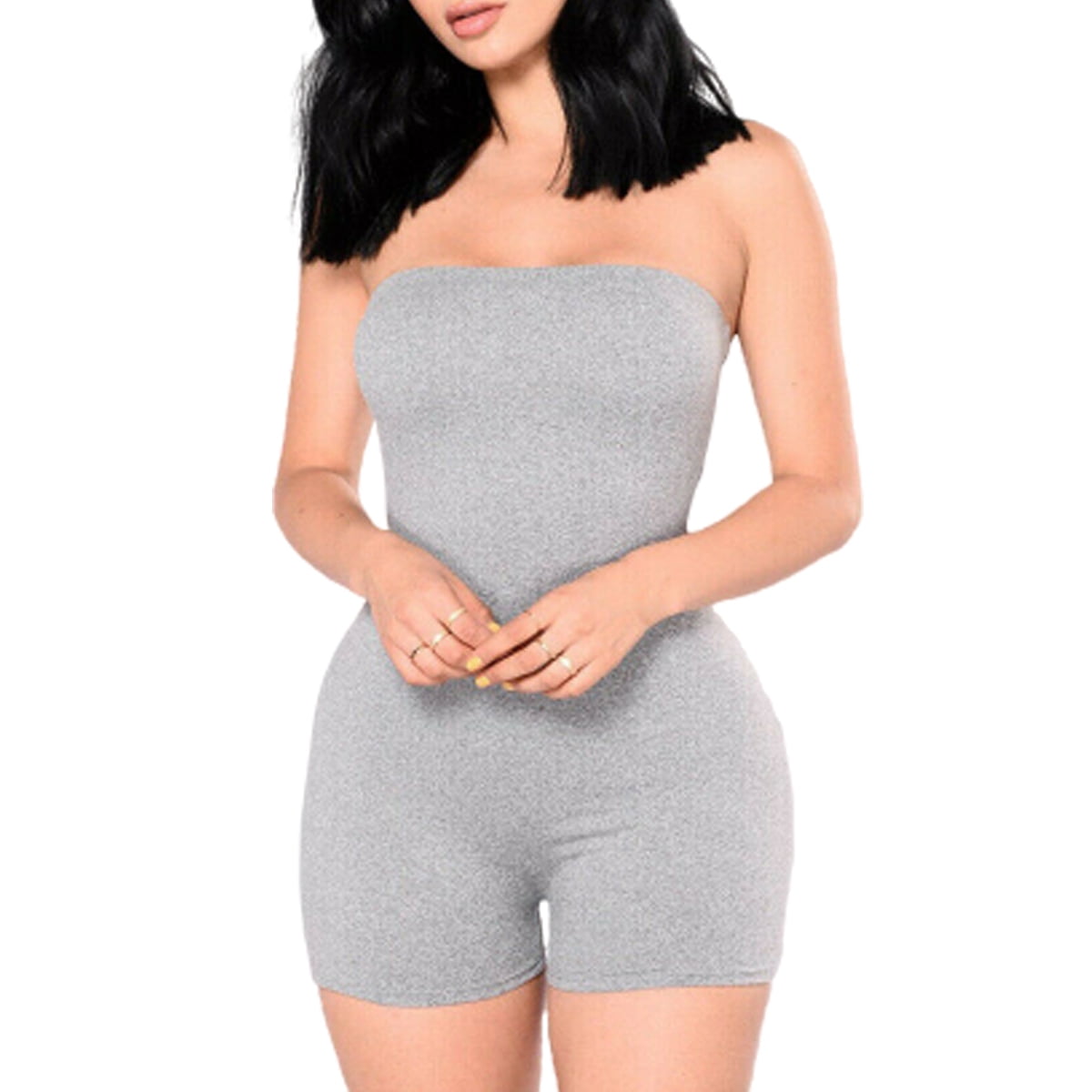 Women Strapless Chest Wrap Bodycon Party Printed Cloak Jumpsuits Clubwear 3pcs Women Strapless Chest Wrap Bodycon Party Printed Cloak Jumpsuits Clubwear 3pcs