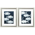 thumbnail image 2 of HomeRoots Decor 19-inch X 22-inch Brushed Silver Frame Deep Blue Sea (Set of 2), 2 of 2