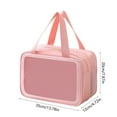 thumbnail image 3 of Pu Double Layer Storage Bag,Large Capacity Transparent Makeup Organizer,Portable Travel Bag,Waterproof Plastic Storage for Bathroom Vanity,Cosmetics Holder,Clear View for Home/office,NCHKUN, 3 of 8