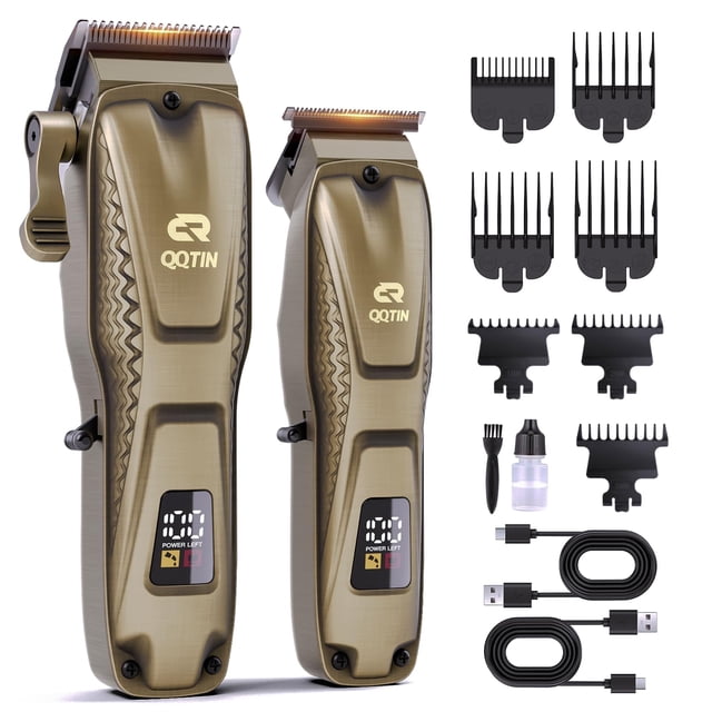 Máquina cortapelo inalámbrica QQTIN 8500 RPM recargable, set completo