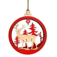 thumbnail image 6 of Vikakiooze 2022 Wooden Snowman Deer Letter Santa Claus Christmas Tree Hanging Decorative Pendan Christmas Decorations, 6 of 7