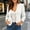 White, variant on Drovellove Women's Long Sleeve Collared Blazer with Notched Lapel and Button Front | Stretch Office Jacket with Functional Pockets for Work, Brunch