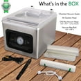 thumbnail image 6 of NutriChef PKVS70STS - Chamber Food Vacuum Sealer System - Commercial Electric Air Seal Preserver with Air Vac Bags (Stainless Steel), 6 of 6