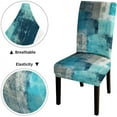 thumbnail image 5 of Turquoise Teal Slipcover Stretch Removable Washable Parson Chair Covers for Dining Room, Living Room, Kitchen Set of 4, 5 of 6