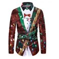 thumbnail image 1 of Traje de moda para hombre camisa con botones y corbata nuevo estilo rojo rosa patrón HD suave cómodo elástico diseño de diseñador talla grande, 1 of 6