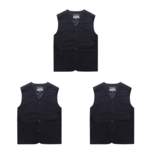Guardoinrt Premium Cotton Vests With Multiple Pockets Gift Option Wide Application Dark Blue L 3Set