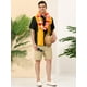 thumbnail image 3 of Camisas hawaianas manga corta botones botones a rayas playeras Amarillo negro T L, 3 of 6