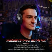 BINNUNE Wireless Gaming Headset with Microphone for PC PS4 PS5 Playstation 4 5 2.4G Wireless Bluetooth USB Gamer Headphones with Mic for Laptop Computer